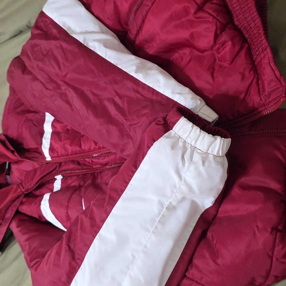 Nike Red and White Windbreaker Jacket